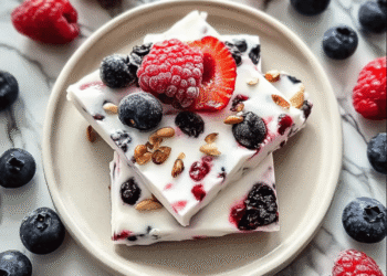 Frozen Yogurt Bark with Berries