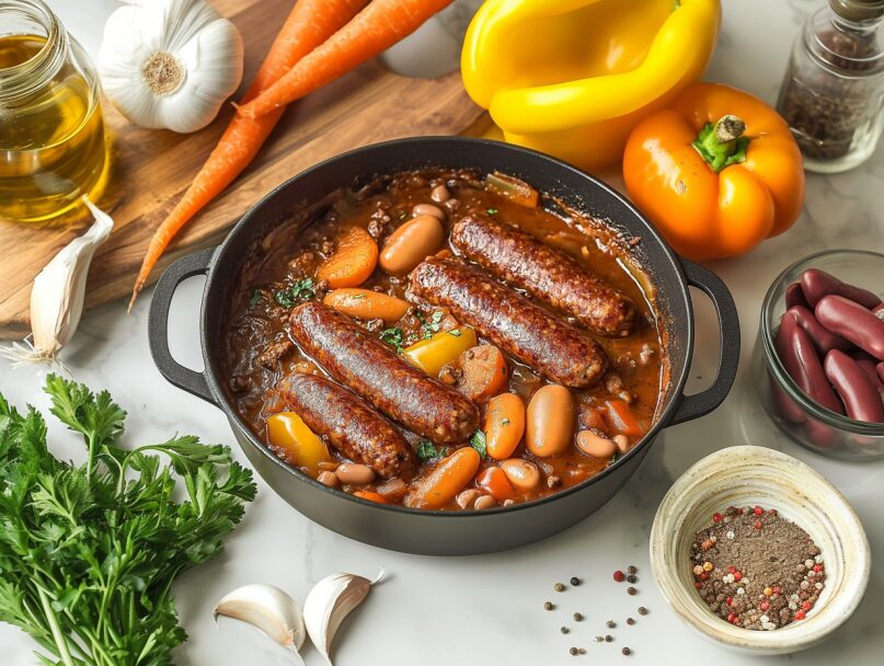 Sausage Casserole with Veggies 2 Sausage Casserole with Veggies