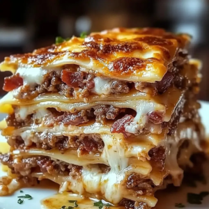 Parmesan Garlic Bacon Cheeseburger Lasagna 3 Parmesan Garlic Bacon Cheeseburger Lasagna