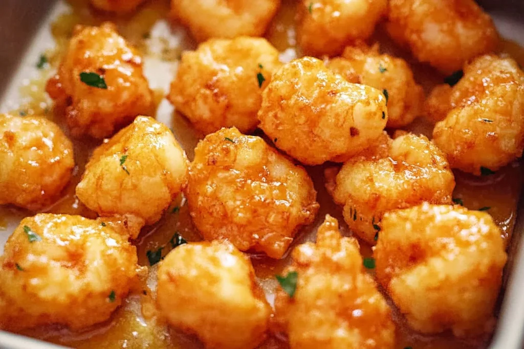 Crispy Shrimp Bang Bang Bites served with a spicy dipping sauce