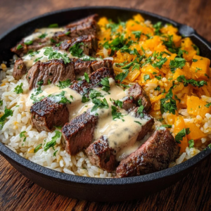 Cheesy Steak Queso Rice 3 Cheesy Steak Queso Rice