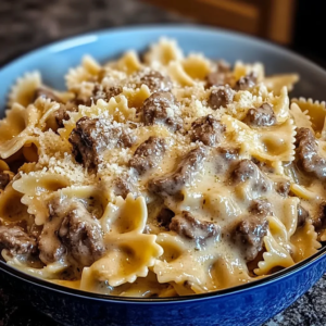 Creamy Parmesan Garlic Beef Bowtie Pasta 3 Creamy Parmesan Garlic Beef Bowtie Pasta