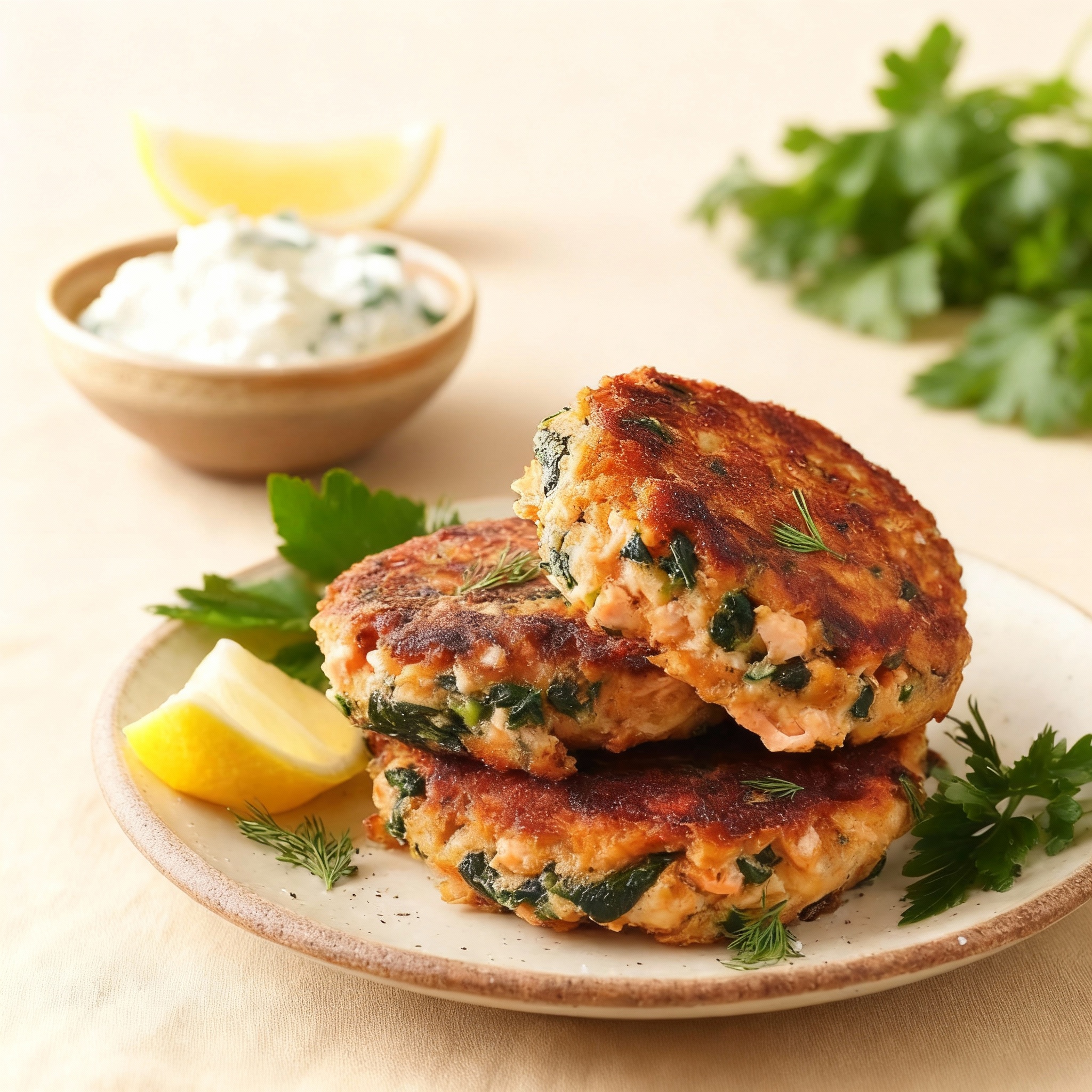 Salmon Spinach Patties