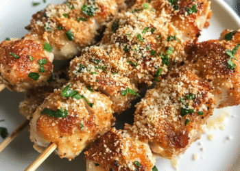 Garlic Parmesan Chicken Skewers