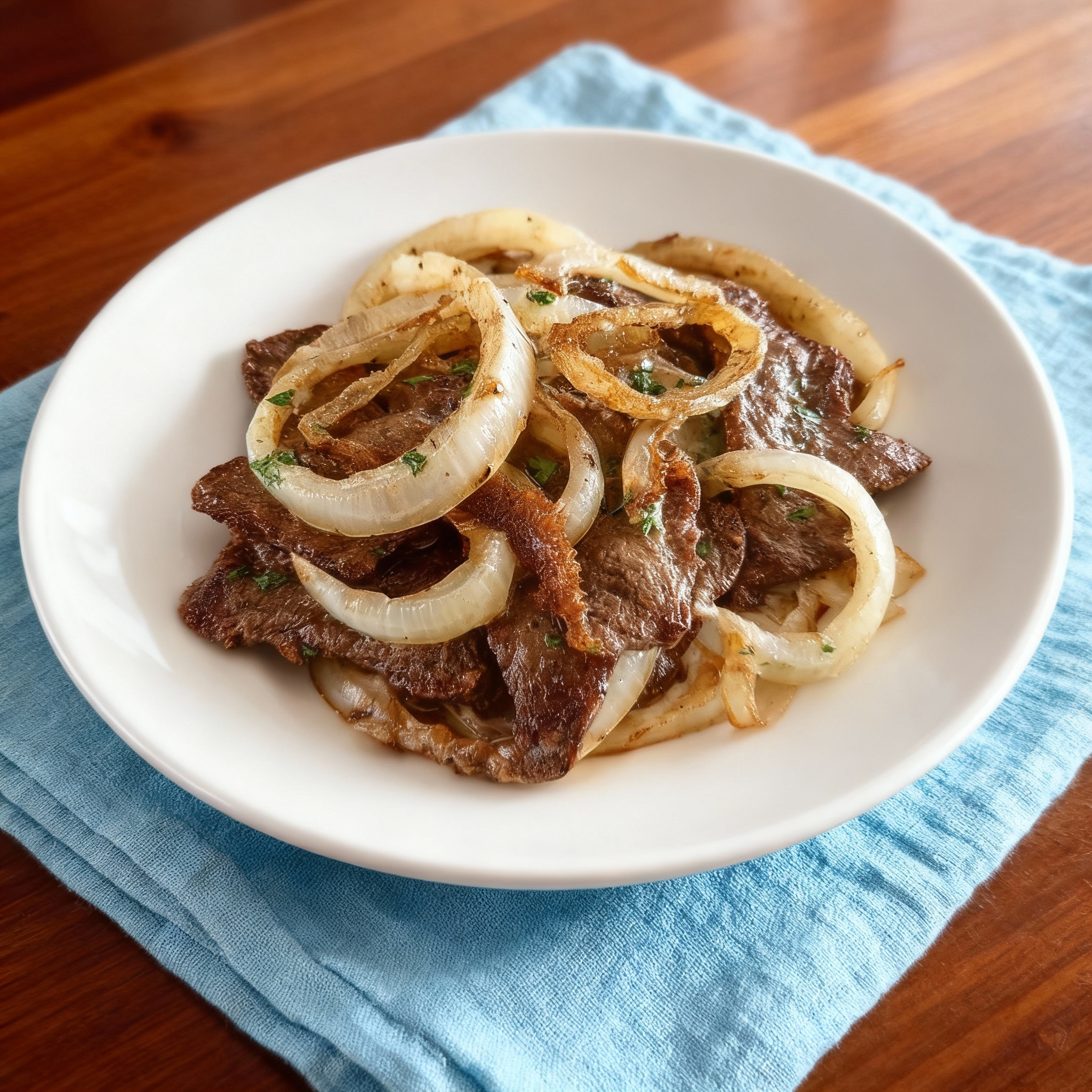 Beef Liver with Sautéed Onions