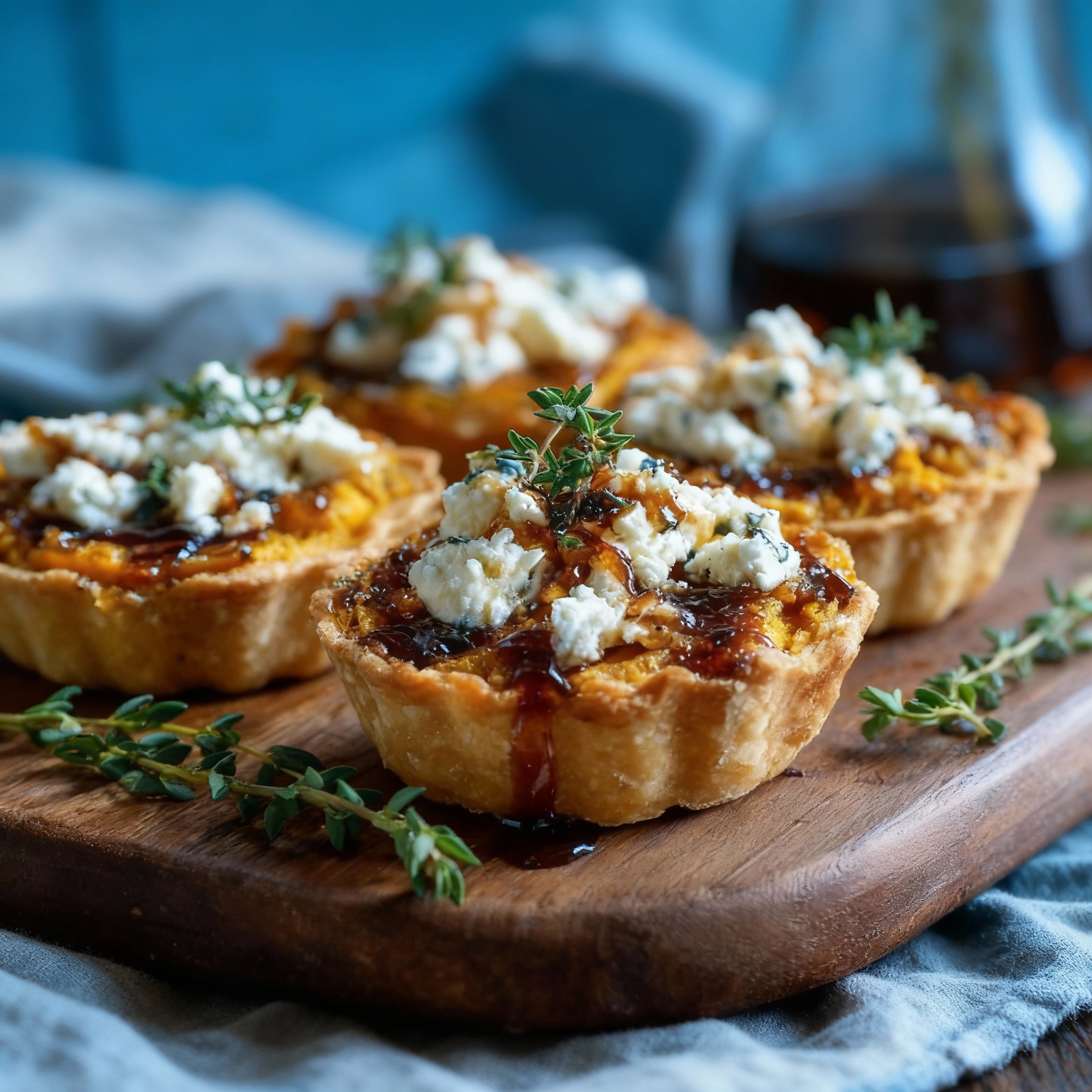 Mini Pumpkin Goat Cheese Tartlets
