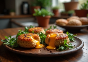 Cheeseburger Lava Cakes with Molten Cheese Center