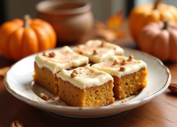 Moist Old-Fashioned Pumpkin Bars with Cream Cheese Frosting
