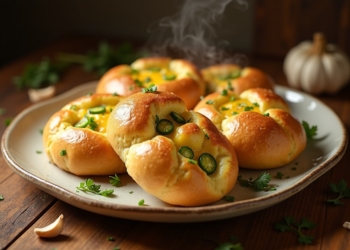 Green Chile Cheese Garlic Loaves