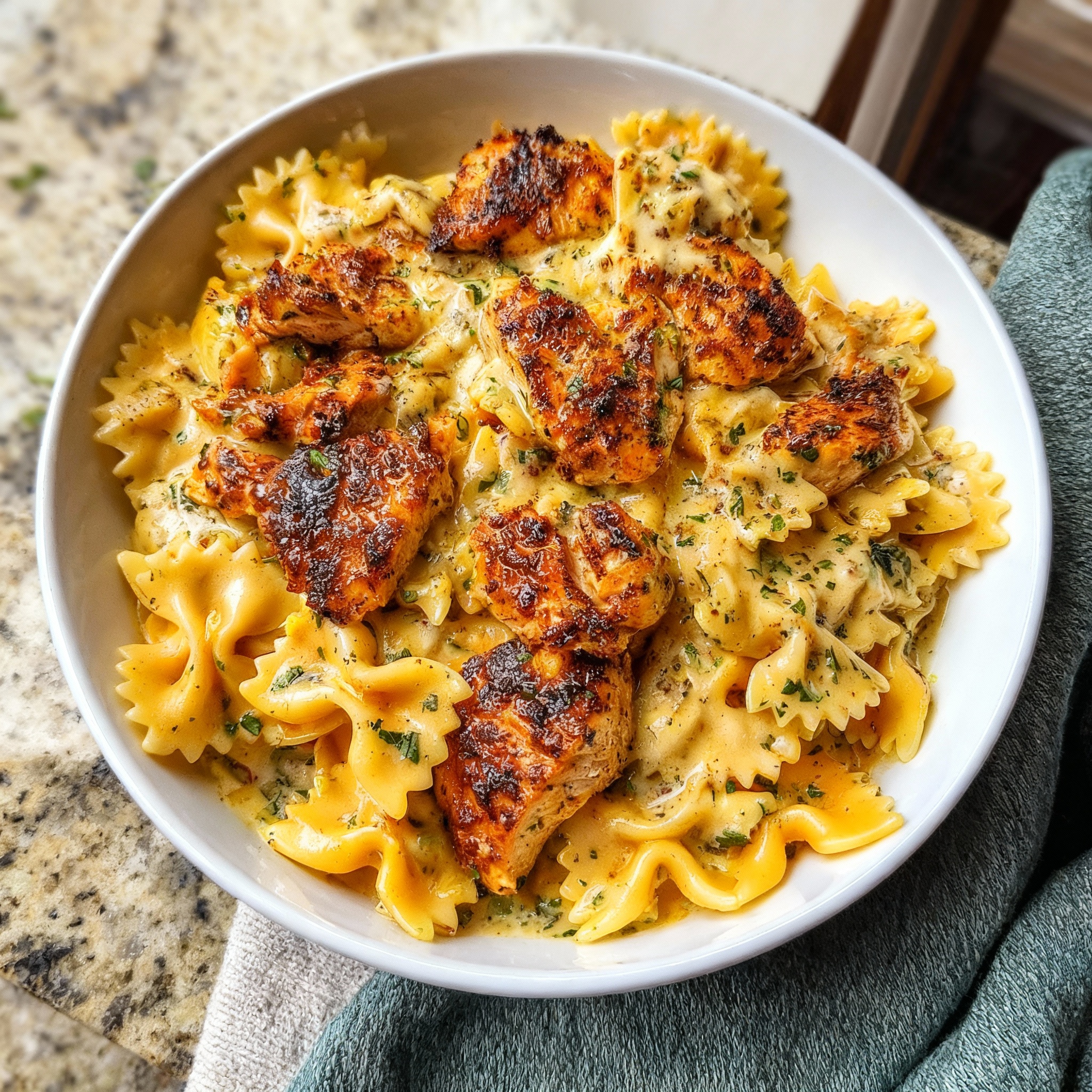 Garlic Butter Chicken Bowties