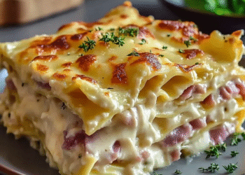Ham & Cheese Lasagna with Creamy Mornay Sauce
