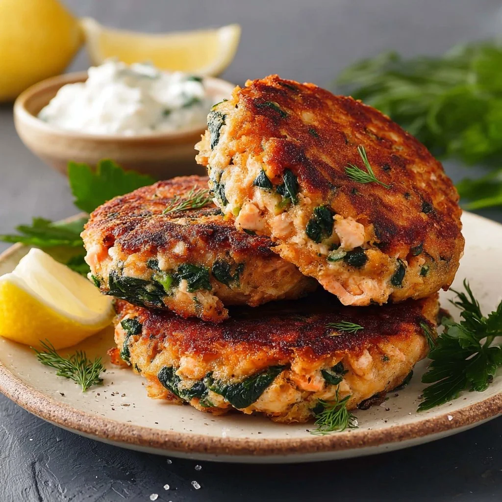 Salmon Spinach Patties